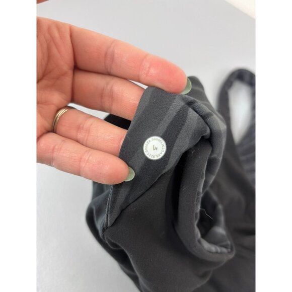 Lululemon women's 4 Align reversible bra light support A/B cups black tigre camo - Picture 7 of 7